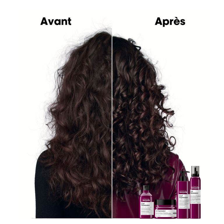 Avant/apr&egrave;s utilisation de la gamme Curl Expression